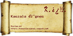 Kaszala Ágnes névjegykártya