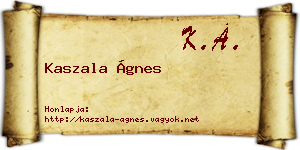 Kaszala Ágnes névjegykártya